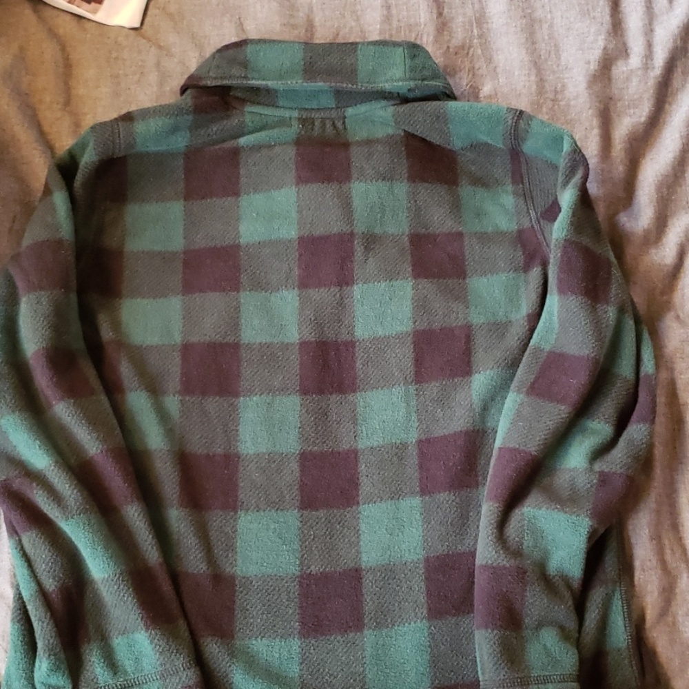 Chaps Fleece Jacket Pullover W/Button - image 3